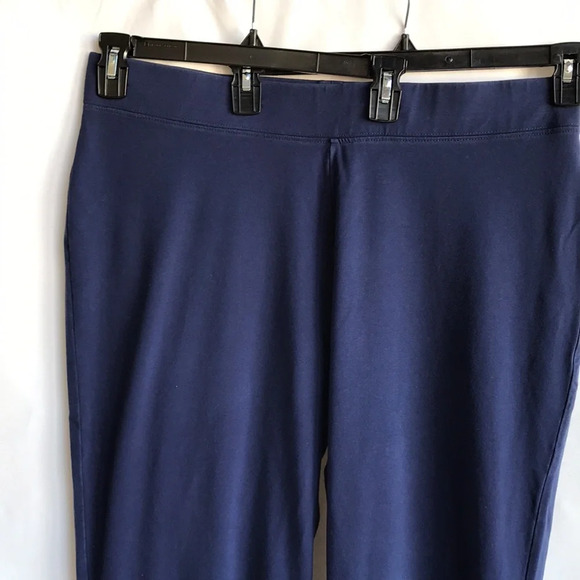 Coldwater Creek navy Egyptian cotton straight leg elastic waist pants, size 1X - Picture 2 of 10